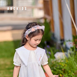 abckids童装2023夏季新品女小童短袖甜美洋气公主裙潮F321216206