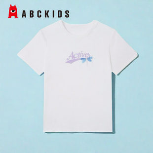 T恤女童半袖 Abckids童装 儿童短袖 新款 上衣潮F521301363 2025夏季