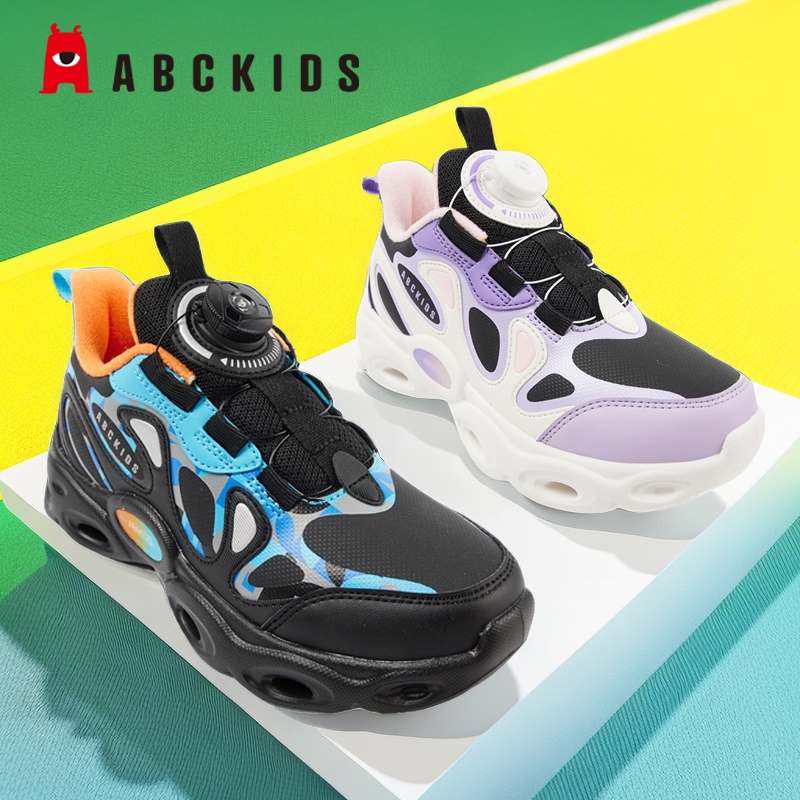 abckids童鞋女童冬季运动鞋男童加绒纽扣鞋2023新款潮Y353301006