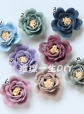 diy韩版立体花朵复古布艺发饰