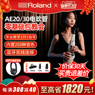 ROLAND罗兰电吹管AE20 AE30中老年人初学者专业萨克斯乐器葫芦丝W