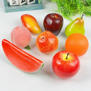 8pcs人造仿真水果套餐仿真果蔬果蔬模型启蒙教具水果模型装 饰品