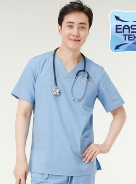 韩国进口 ST510 修身 微弹力 手术服 洗手衣 刷手服  男