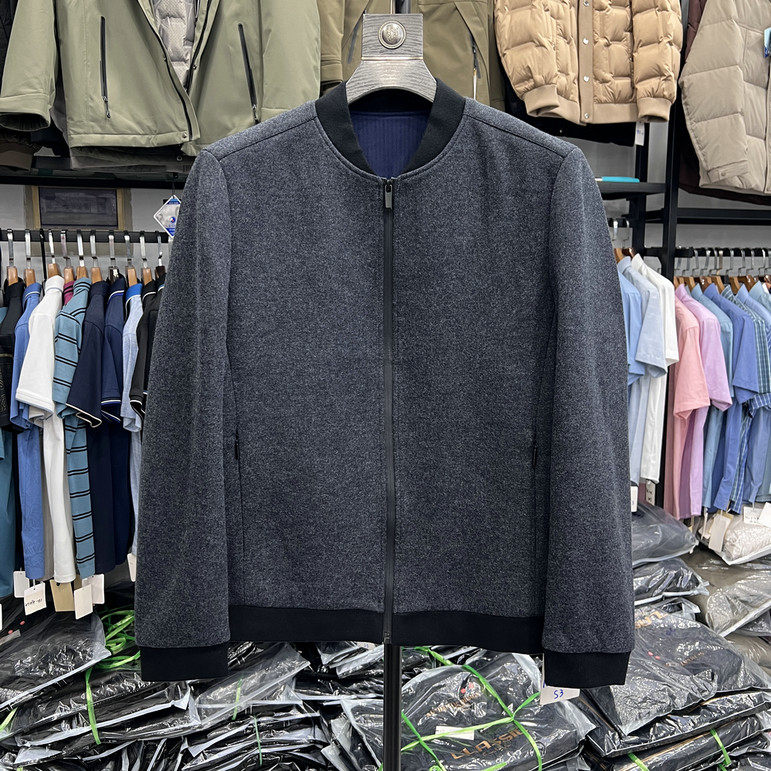 棒球领羊毛夹克衫商务休闲通勤干练基础款厚款春秋上班男士短外套,男装,夹克,淘宝优惠券,粉丝福利购,淘宝优惠卷