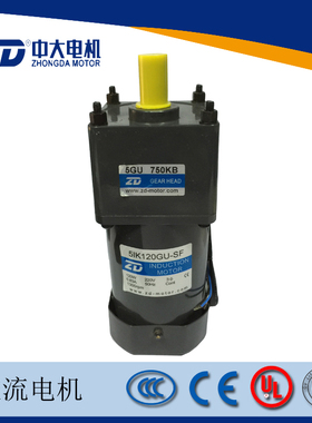 ZD中大120W交流齿轮减速电机5IK120GU-SF/5GU750KB发泡机专用马达