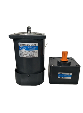ZD中大220V/180W调速电机6IK180RGU-CFT带接线盒可配3-200K减速机