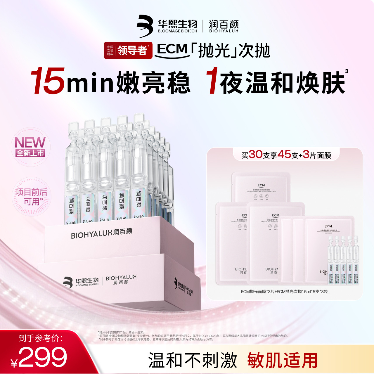 【重磅新品】润百颜ECM抛光次抛全能精华祛痘控油去角质焕肤嫩亮图片