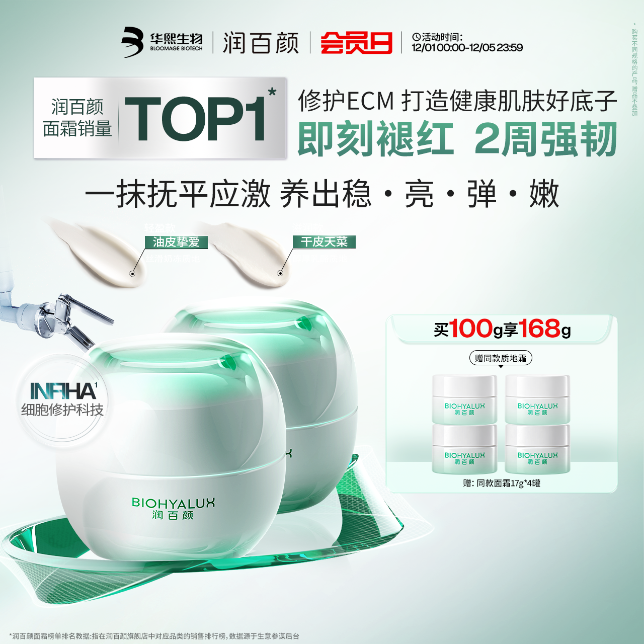 润百颜INFIHA白纱布面霜2.0