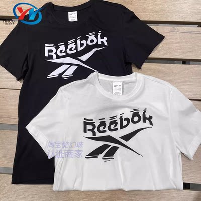 Reebok/锐步男子纯棉透气短袖T恤