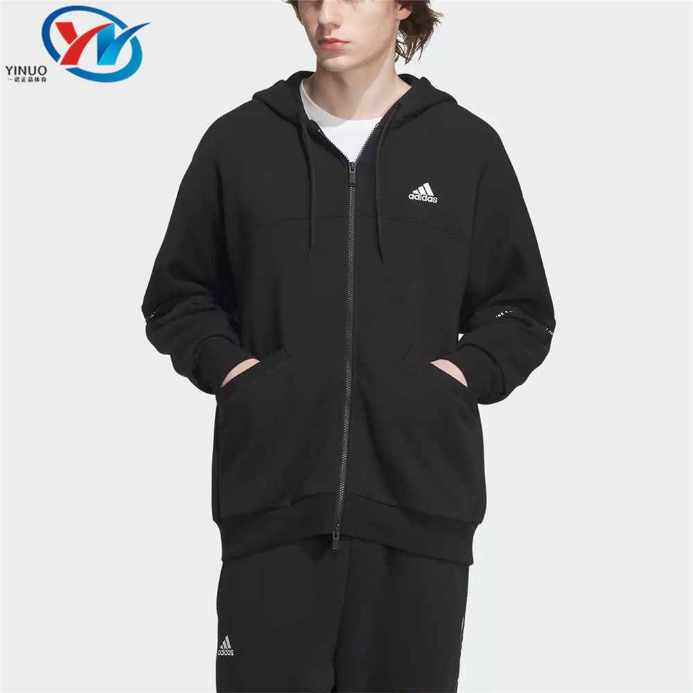 阿迪达斯正品男女连帽运动外套
