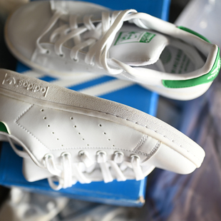 男女绿尾运动休闲板鞋 Adidas FX5502 Smith Stan 阿迪达斯 三叶草