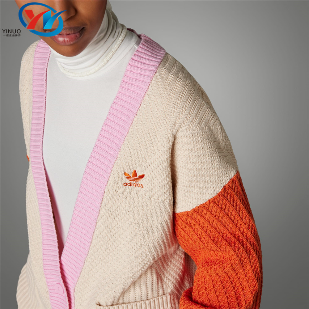 Adidas/阿迪达斯 三叶草 女子复古拼接宽松长袖运动针织衫 IK7495,运动服/休闲服装,运动茄克/外套,淘宝优惠券,粉丝福利购,淘宝优惠卷