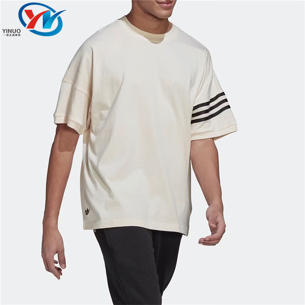 Adidas/阿迪达斯三叶草White男子复古宽松条纹运动短袖T恤HM1874,运动服/休闲服装,运动T恤,淘宝优惠券,粉丝福利购,淘宝优惠卷