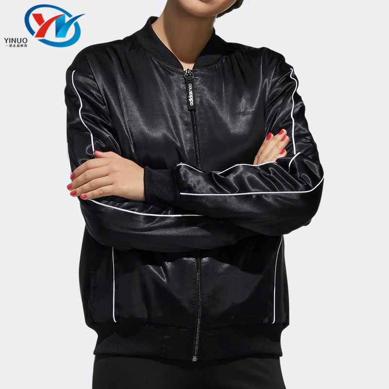 Adidas/阿迪达斯 NEO 女子印花运动夹克休闲立领棉服外套 DW8310