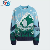 男女儿童圣诞圆领针织毛衣套头衫 三叶草 IT1745 阿迪达斯 Adidas