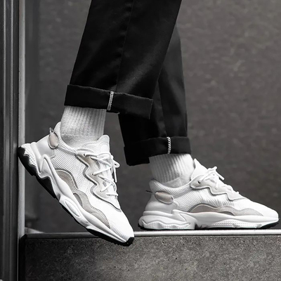 阿迪达斯三叶草男子透气老爹鞋