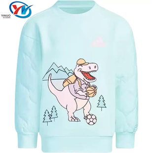 Adidas/阿迪达斯 儿童卡通印花加绒保暖运动休闲套头卫衣 IQ1336