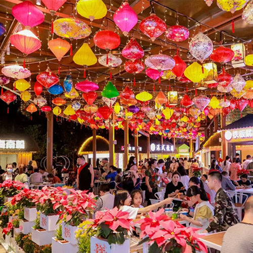 猜思LED钢丝户外越南花灯