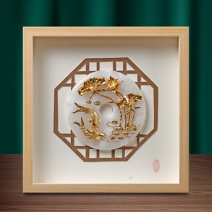 平安扣玉石摆件客厅玄关装 饰搬家乔迁新居礼品光荣退休礼物纪念品