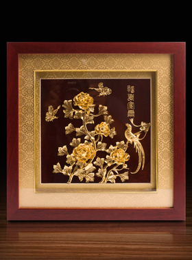 金箔福寿安康摆件送60岁7080岁老人生日礼物伴手礼光荣退休纪念品