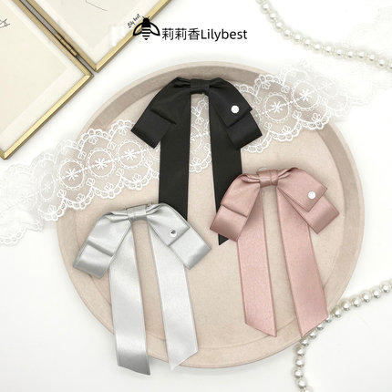 小钻纯色蝴蝶结胸针女皮草围巾装饰百搭蕾拉系软妹可拆卸磁吸扣新