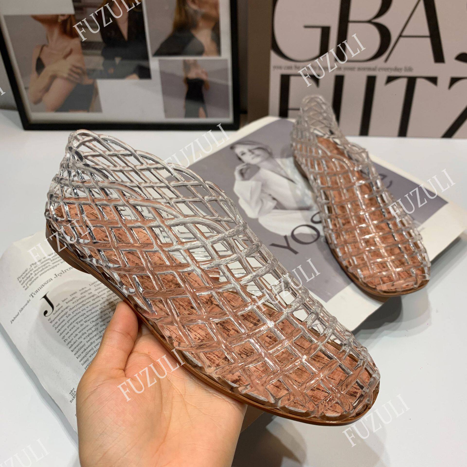 夏季平底凉鞋外穿包头包跟鸟巢鞋女镂空透气洞洞鞋休闲百搭鞋