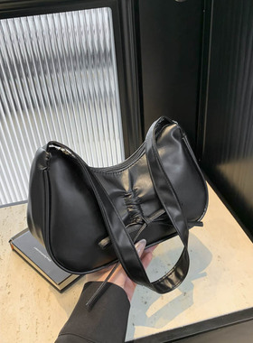 简约蝴蝶结小众设计手提包包女2024秋季新款潮百搭流行单肩斜挎包
