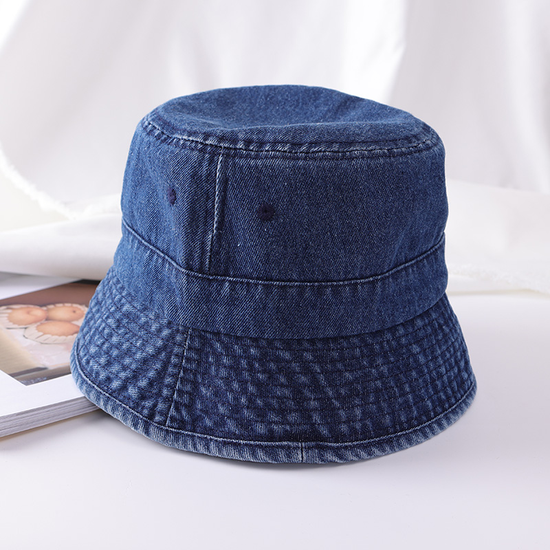 水洗牛仔帽女春夏休闲水桶帽