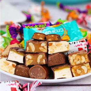 混合糖巧克力多种口味夹心牛奶糖果年货礼包软 纯俄巧克力糖果