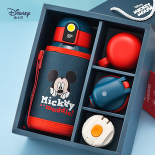 迪士尼智能儿童保温杯男孩子小学生水杯食品级316上学专用防摔壶