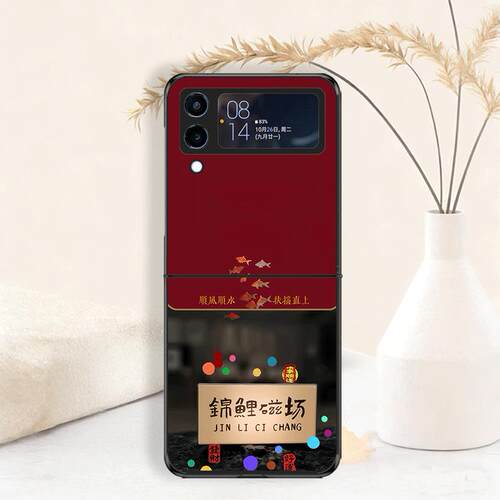适用三星GalaxyZFlip4折叠屏手机壳三星W23FLIP机车女孩保护套高清彩绘保护壳