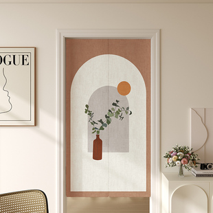 门帘隔断帘家用卧室房间半帘厨房遮挡帘厕所洗手间专用免打孔短帘