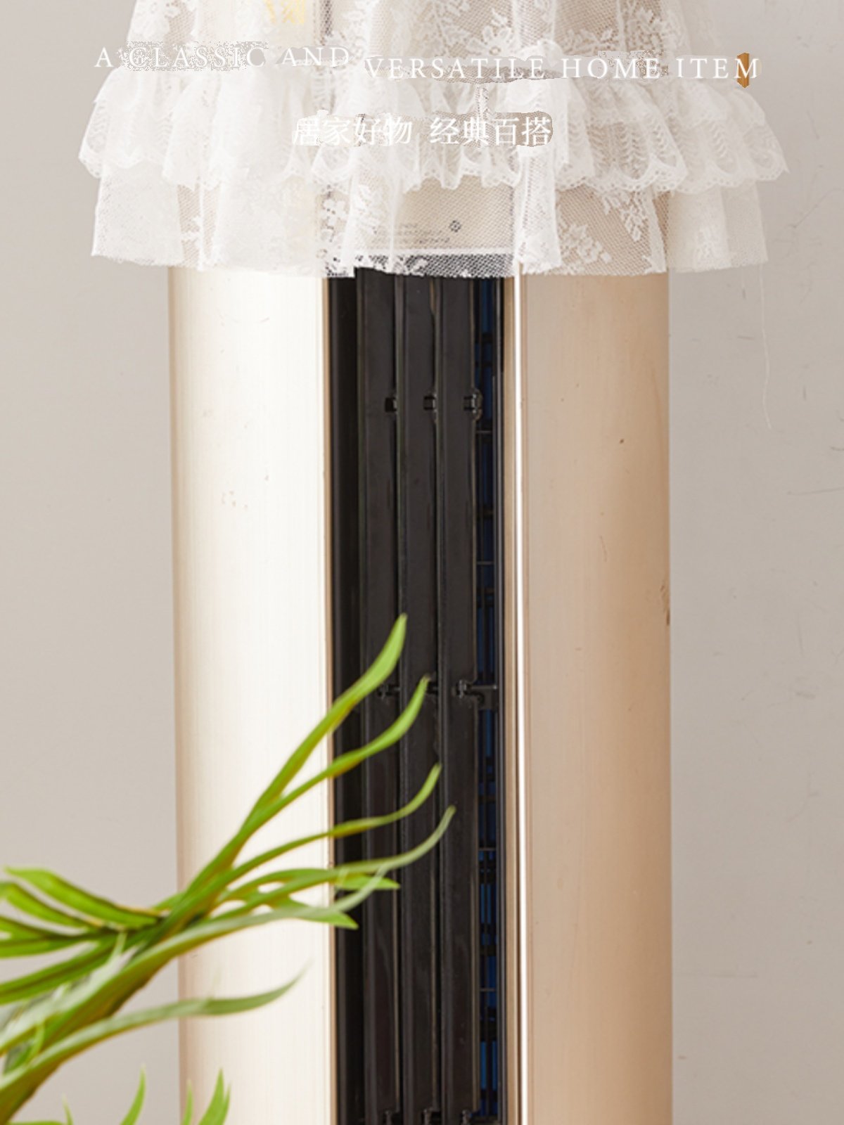 圆形立式空调防尘罩机柜机器防尘罩布客厅蕾丝空调罩桌面台灯防尘