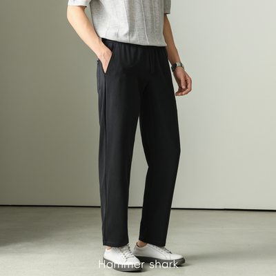 超弹力铜氨丝九分休闲裤男春夏男士轻商务通勤锥形裤HAMMER SHARK