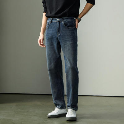 Hammer shark 小锥形直筒牛仔裤男士夏季美式复古通勤休闲长裤男