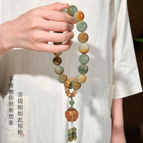 菩提手串大尺寸-单圈+手持+108颗文玩菩提手串