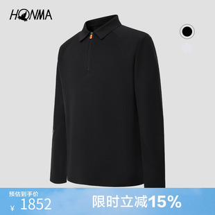 polo衫 长袖 专业系列 纯色简洁大气简约百搭打底衫 HONMA男士