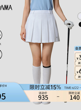 [专业高尔夫]HONMA夏季女士裙裤干爽防泼水弹力运动休闲百褶裙