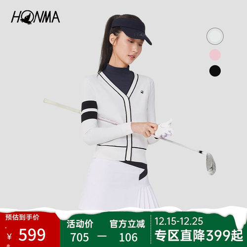 HONMA拉链外套女士运动薄绒保暖