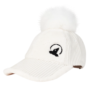 【专业高尔夫】HONMA女士帽子防风保暖撞色鸭舌帽灯芯绒日常休闲