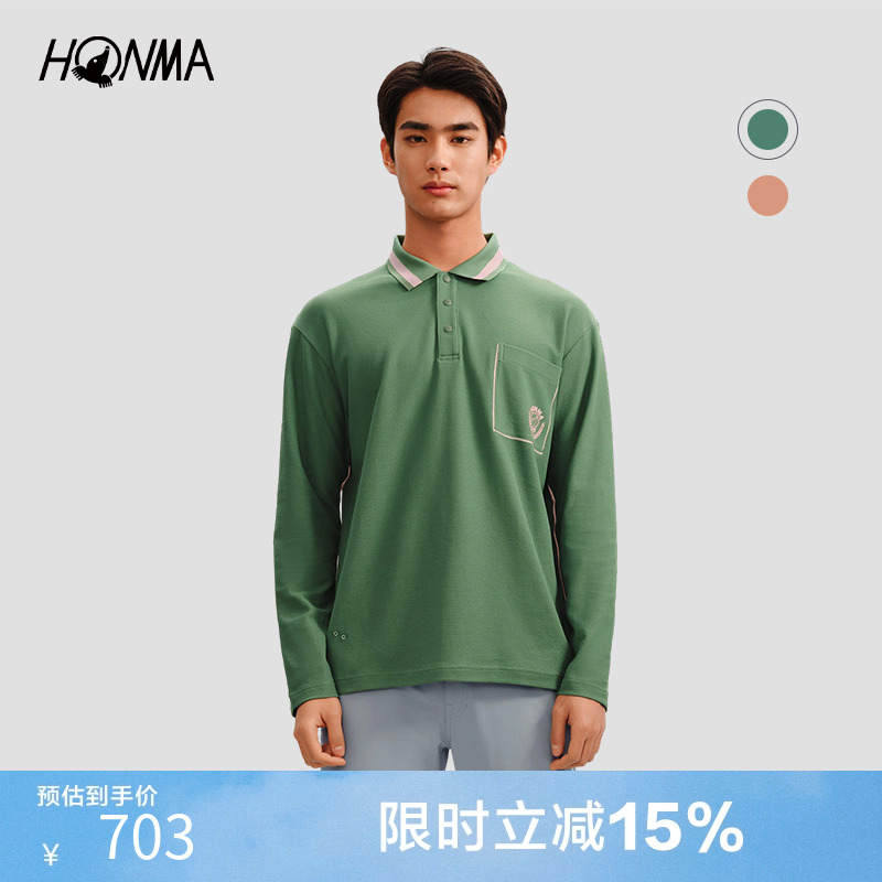 honma长袖POLO细腻柔软