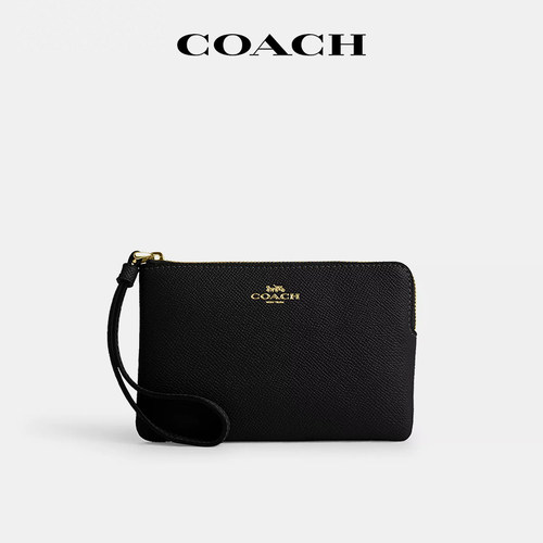 COACH/蔻驰女款手拿包黑色皮质