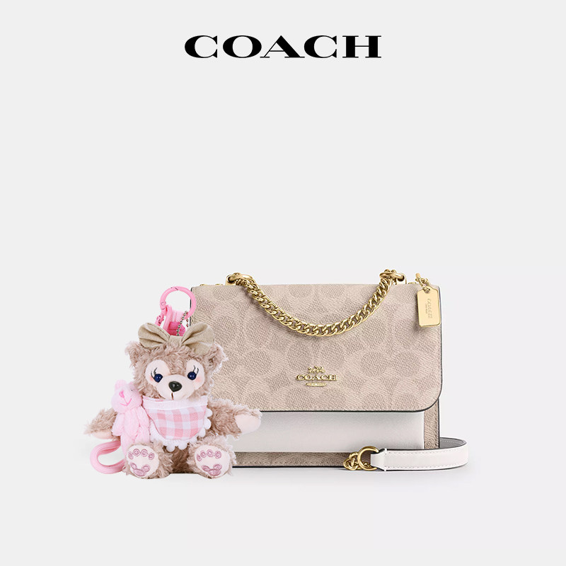 【国内速达】COACH/蔻驰Klare18迷你风琴包拼色单肩斜挎链条包女