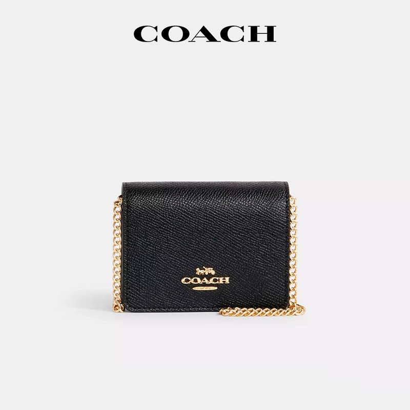 【国内现货】COACH/蔻驰女士链条小方包零钱包小废包单肩斜挎包