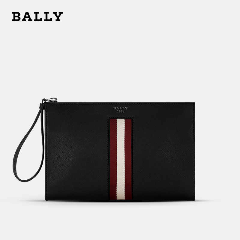 【正品保证】Bally/巴利手拿包百搭商务休闲条纹拼色钱包男MAKID,箱包皮具/热销女包/男包,男士包袋,淘宝优惠券,粉丝福利购,淘宝优惠卷