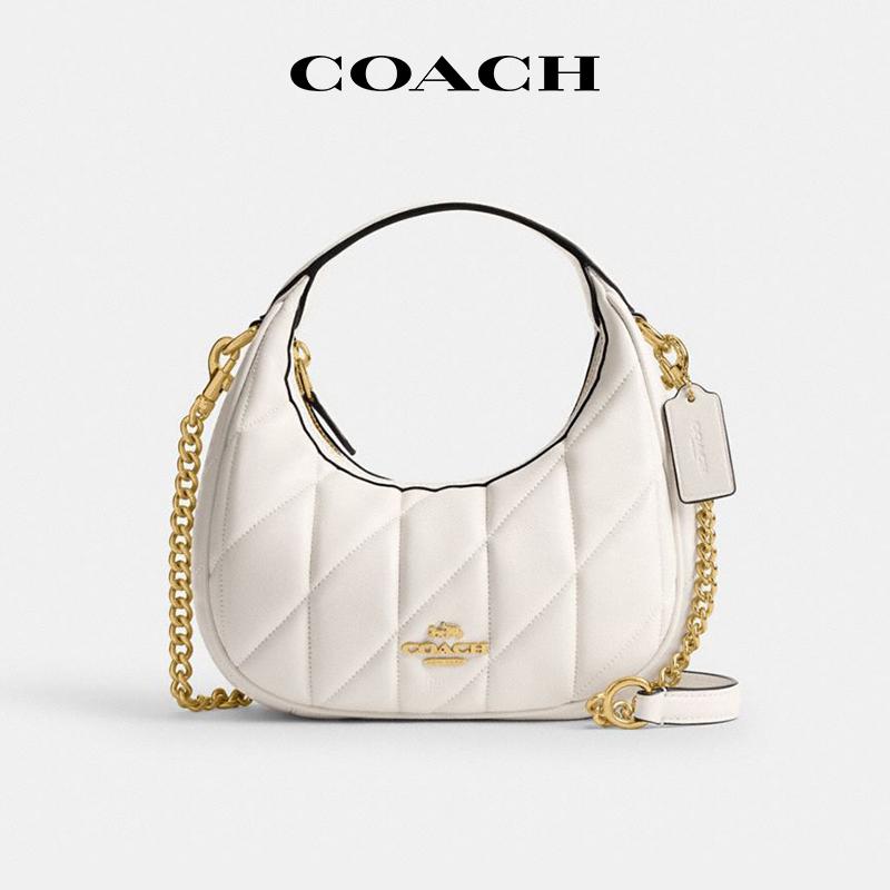 COACH/蔻驰Carmen菱格绗缝新月包