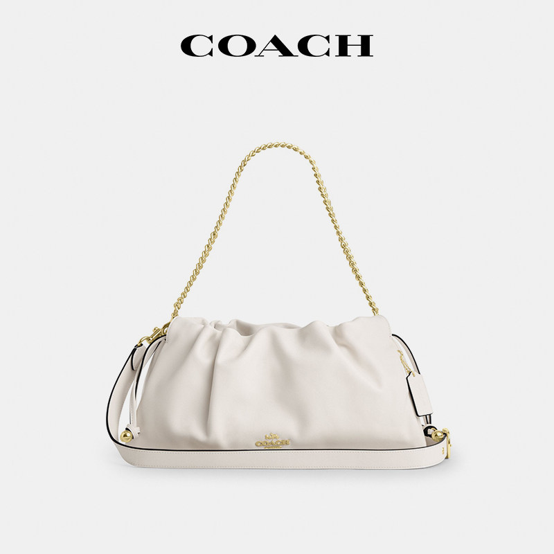 【国内现货】COACH/蔻驰链条云朵包大号纯色单肩斜挎腋下手提女包