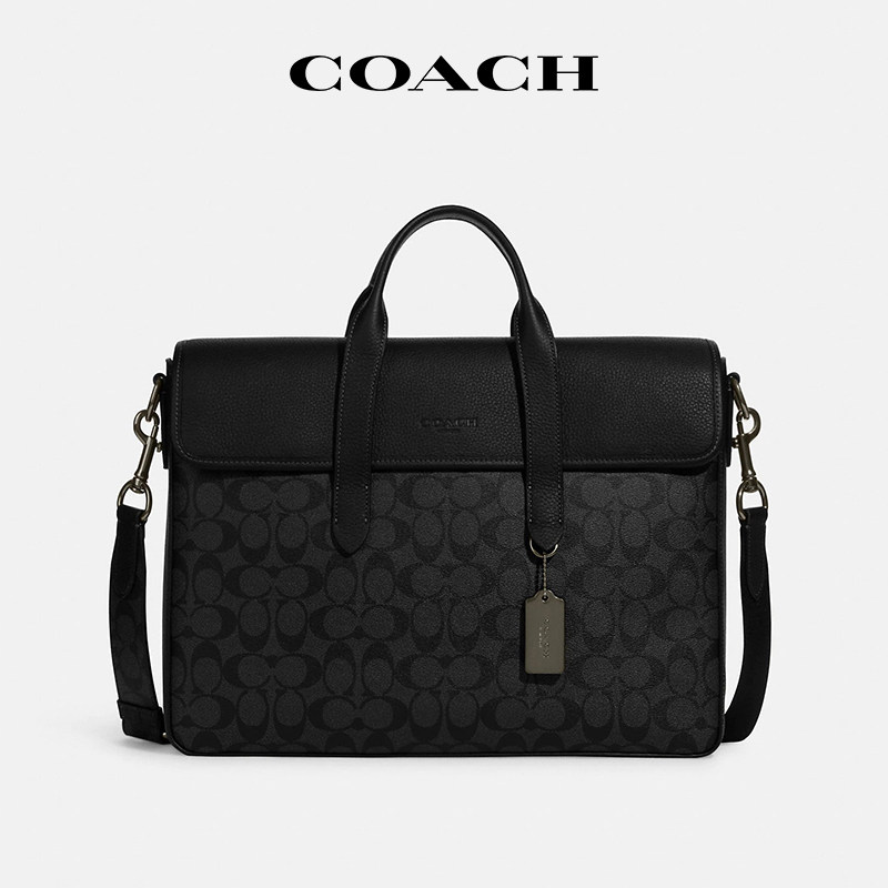 【官方授权】coach/蔻驰男士公文包大容量潮流百搭商务出差通勤包