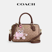 百搭手提单肩斜挎包 蔻驰老花波士顿经典 国内现货 COACH