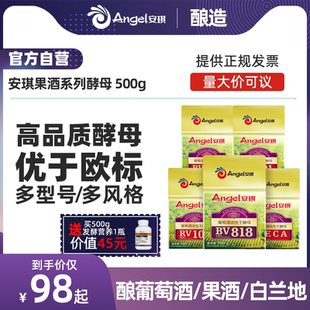 安琪葡萄酒酵母菌專用水果酒曲釀白蘭地葡萄酒商用發酵劑500g